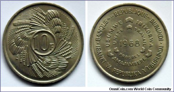 10 francs - Republic of Burundi - FAO