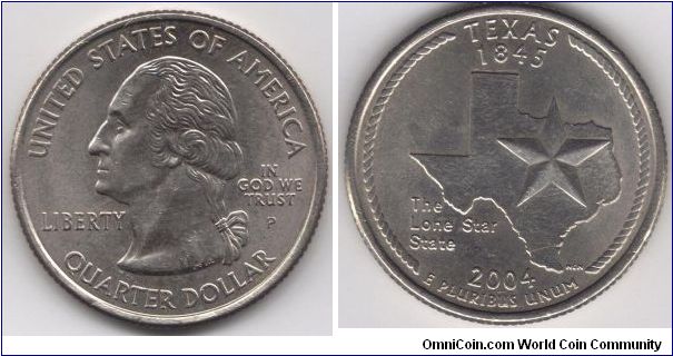 State Quarter Texas.
Pennsylvania mint