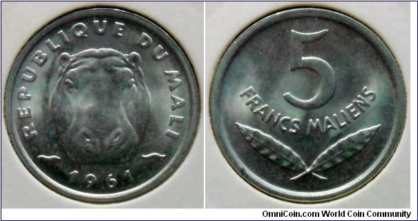 5 francs.
1961