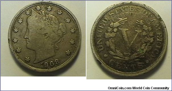 Liberty Head Nickel, Copper-nickel, VG-10
