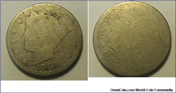 Liberty Head Nickel, copper-nickel, AG-3