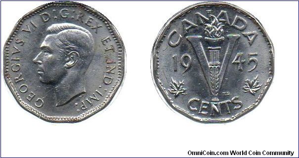 1945 5 cents