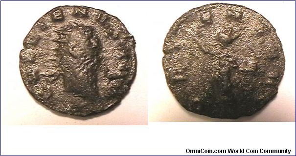 Emperor Gallienus,
260-268 AD, Reverse: ORIENS AVG, Milan mint