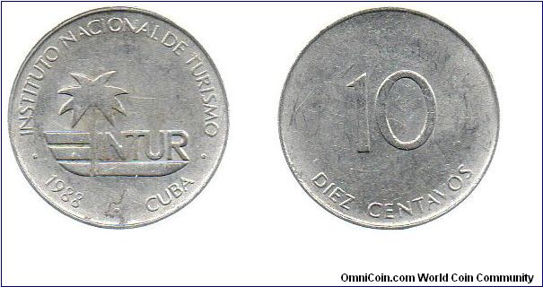 1988 10 centavos (tourist coinage)