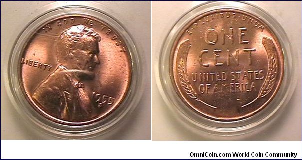 1955-S Lincoln Wheat Cent. MS-63RD