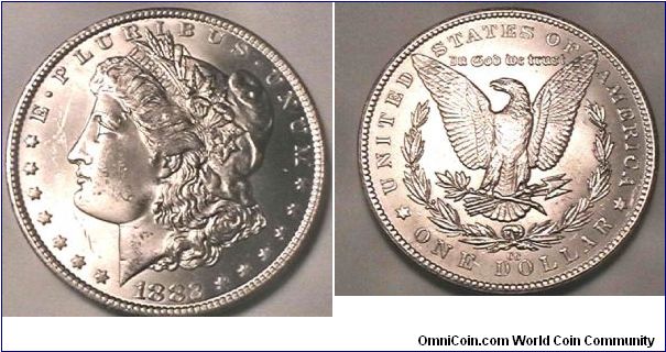 1882-CC Morgan Silver Dollar,
