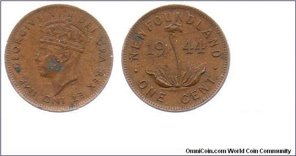 Newfoundland 1944 1 cent