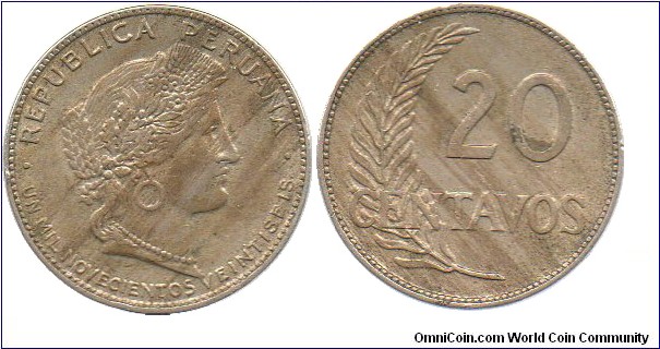 1927 20 centavos
