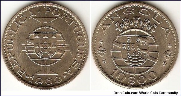 Portuguese Colony
10 escudos
copper-nickel