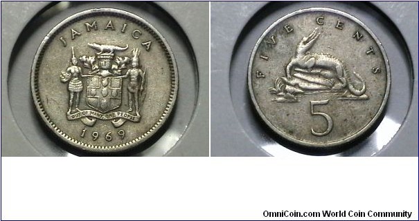 Jamaica 1969 5 Cents KM# 46 