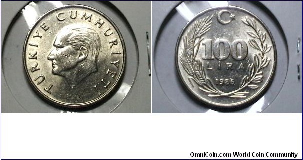 Turkey 1986 100 Lira KME 967 