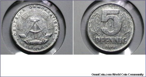 Germany-Dem. Rep 1978A 5 Pfennig KM# 9.2 