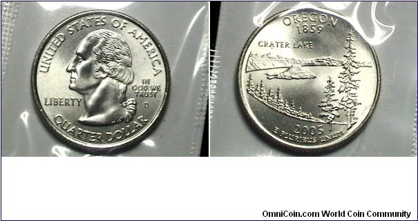 U.S. MS SF 2005-D 25 Cents Oregon Km# 372 