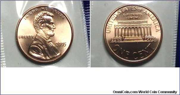 U.S. MS SF 2005-P 1 Cent Lincoln  Km# 201b 