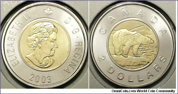 Canada 2003 W 2 dollar   KP# 496 