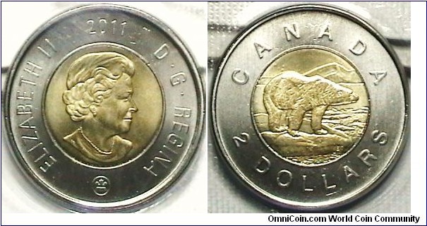 Canada 2011 2 dollar  