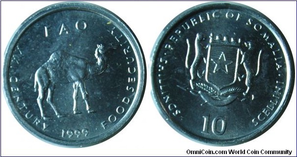 Somalia 10shillings FAO.1999