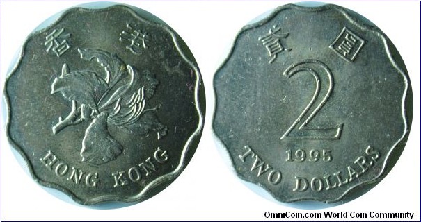 Hongkong 2dollars -km64-1995
