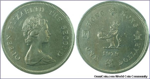 Hongkong(British) 1dollar-km43-1979