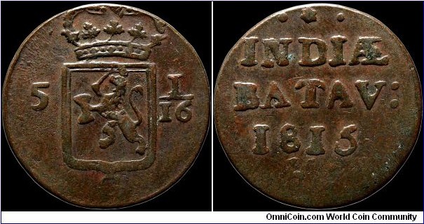 1815 1 Dute, Netherlands East Indies.