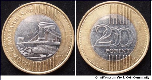 200 Forint
Bi metallic