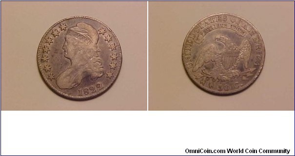 A nice F/VF example of the rarer overdate 1822/1, the O-102.