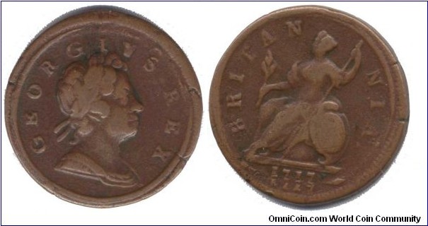 Another double struck halfpenny. (2 dates).