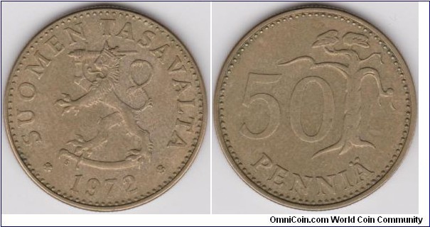 1972 Finland 50 penniä