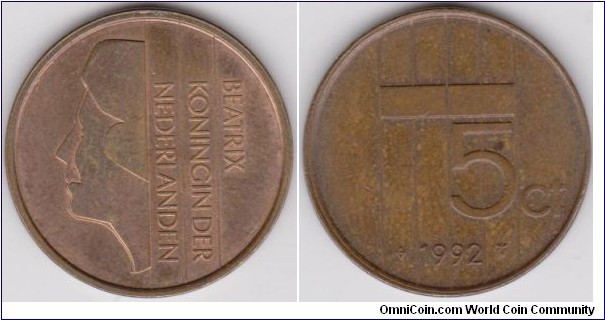 1992 Netherlands 5 Cent 