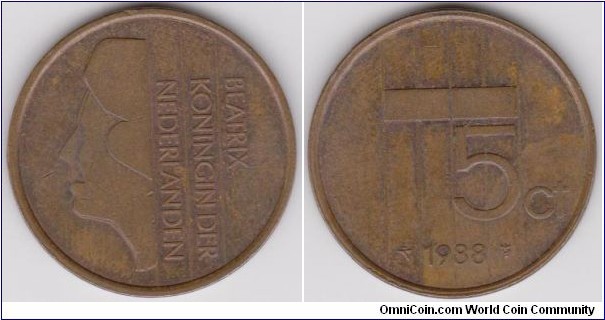 1988 Netherlands 5 Cent