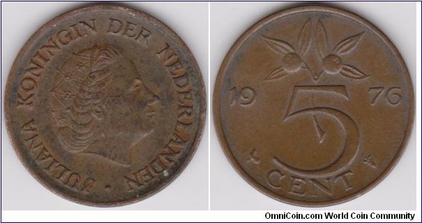 1976 Netherlands 5 Cent