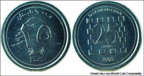 Lebanon25Livres-km40-2002