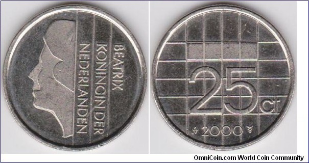2000 Netherlands 25 Cent