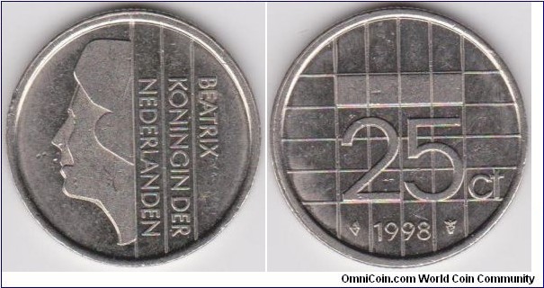 1998 Netherlands 25 Cent