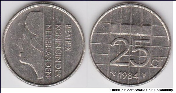 1984 Netherlands 25 Cent