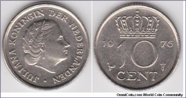 1976 Netherlands 10 Cent