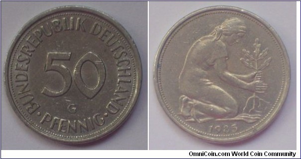 50 pfennig, G mark