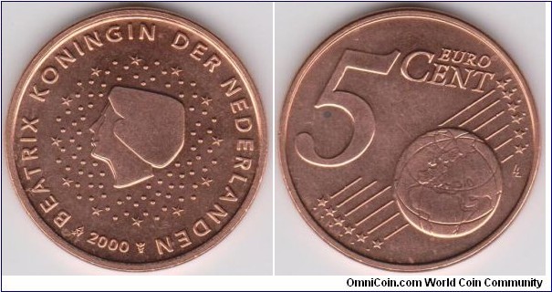 2000 Netherlands 5 Cent Euro
