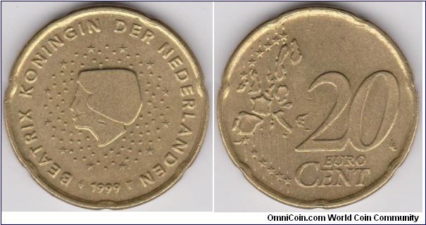 1999 Netherlands 20 Cent Euro