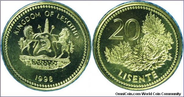 Lesotho20Lisente-km64-1998