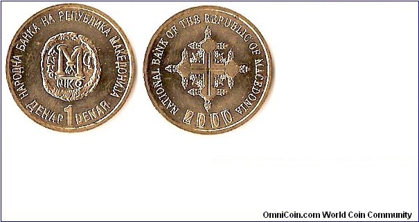 1 Denar comemorative
Millenium coin,2000 years of christianity
