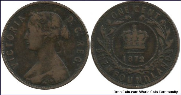 Canada-NewFoundland 1 Cent 1872-(Coin Rotation)