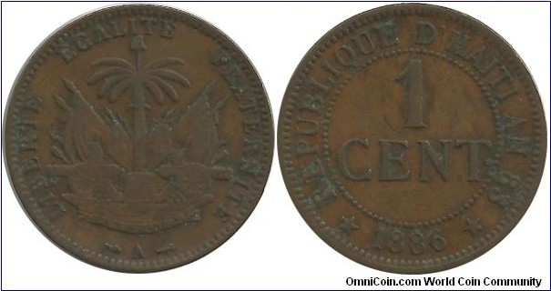 Haiti 1 Centime 1886A