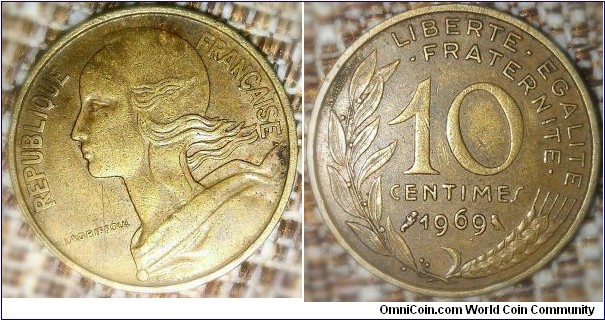 10 Cens francs 1969