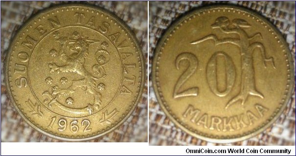 20 Markkaa 1962