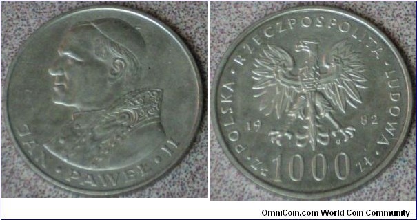 1000 Zl, Jan Pawel II
Mint 8700, rarity R2.5