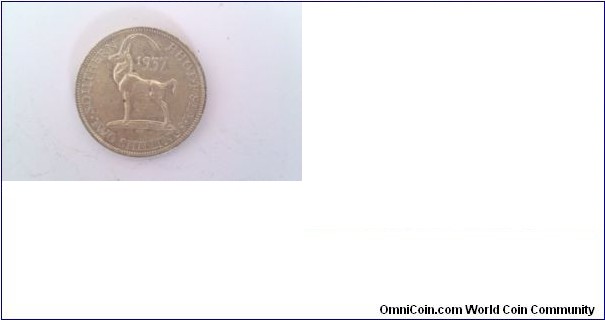1937 Rhodesia 2 shillings