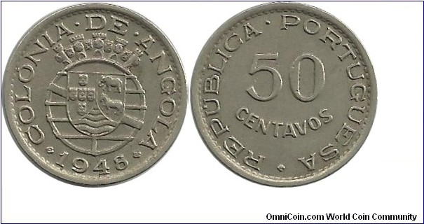 Angola-Port 50 Centavos 1948