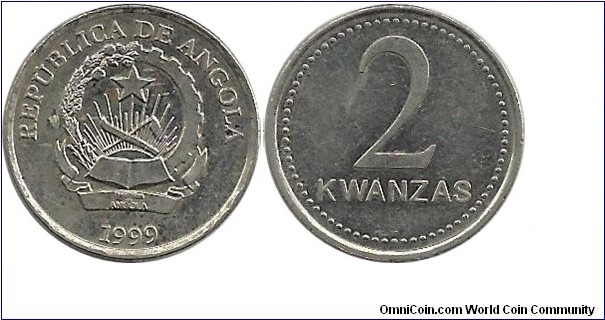 Angola 2 Kwanzas 1999