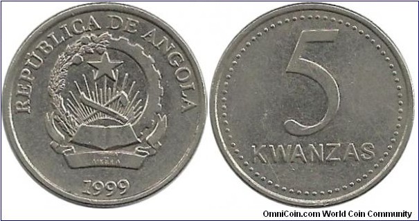 Angola 5 Kwanzas 1999